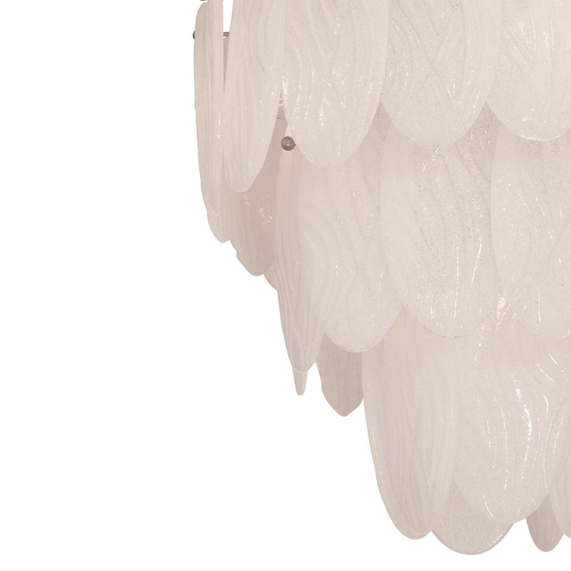 Artcraft Serena 13 Light Chandelier, Satin Nickel/White