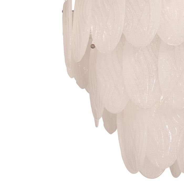 Artcraft Serena 13 Light Chandelier, Satin Nickel/White
