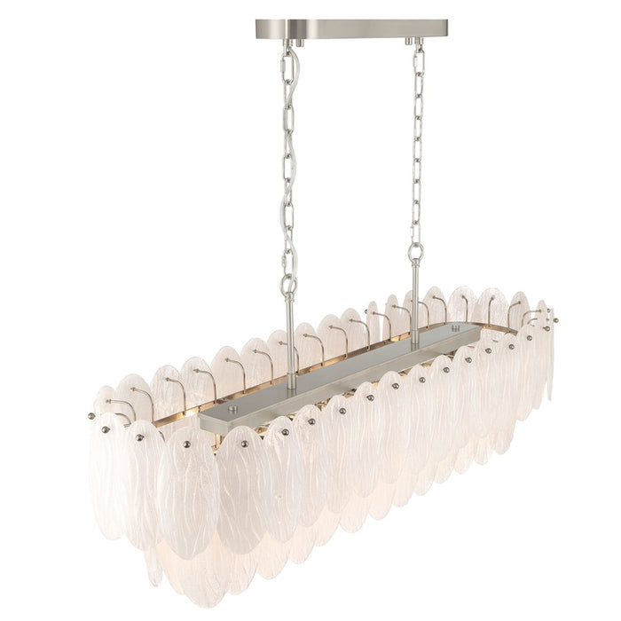Artcraft Serena 9 Light Pendant, Satin Nickel/White