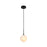 Artcraft Nightfall 1 Light Pendant, Black/White Swirl