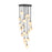 Artcraft Nightfall 21 Light Pendant, Black/White Swirl