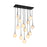 Artcraft Nightfall 13 Light Pendant, Black/White Swirl