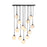 Artcraft Nightfall 13 Light Pendant, Black/White Swirl