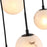 Artcraft Nightfall 13 Light Pendant, Black/White Swirl