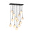 Artcraft Nightfall 13 Light Pendant, Black/White Swirl