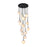 Artcraft Nightfall 15 Light Pendant, Black/White Swirl