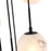 Artcraft Nightfall 15 Light Pendant, Black/White Swirl