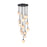 Artcraft Nightfall 15 Light Pendant, Black/White Swirl
