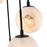 Artcraft Nightfall 7 Light Pendant, Black/White Swirl