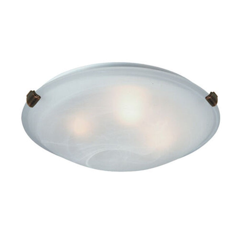 Artcraft Clip Flush 2 Light Flush Mount, Black/White