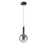Artcraft Modella 1Lt LED Pendant, Black/Ombre Smoke/Clear