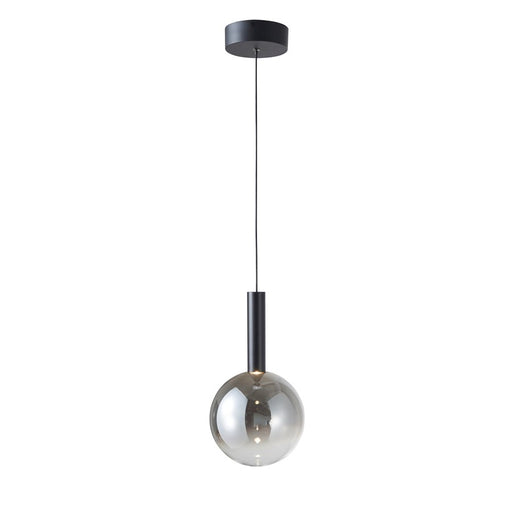 Artcraft Modella 1Lt LED Pendant, Black/Ombre Smoke/Clear