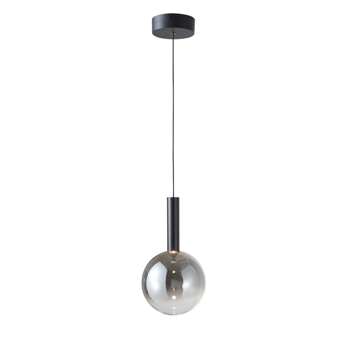 Artcraft Modella 1Lt LED Pendant, Black/Ombre Smoke/Clear