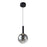 Artcraft Modella 1Lt LED Pendant, Black/Ombre Smoke/Clear