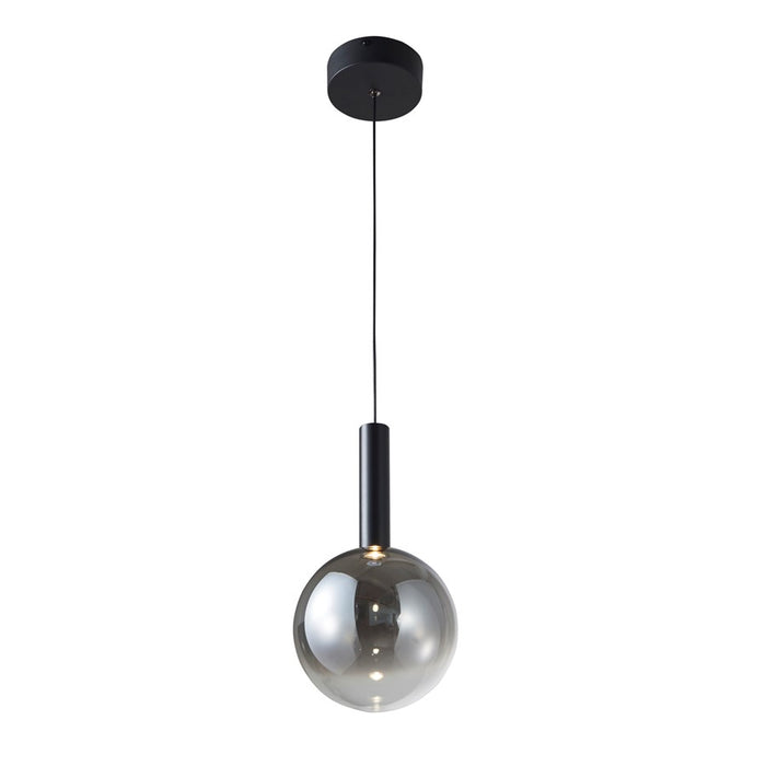 Artcraft Modella 1Lt LED Pendant, Black/Ombre Smoke/Clear
