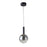 Artcraft Modella 1Lt LED Pendant, Black/Ombre Smoke/Clear