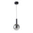 Artcraft Modella 1Lt LED Pendant, Black/Ombre Smoke/Clear