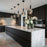 Artcraft Modella 1Lt LED Pendant, Black/Ombre Smoke/Clear