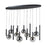 Artcraft Modella 14Lt LED Pendant, Black/Ombre Smoke/Clear
