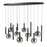 Artcraft Modella 14Lt LED Pendant, Black/Ombre Smoke/Clear