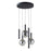 Artcraft Modella 5Lt 21" LED Pendant, Black/Ombre Smoke/Clear