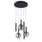 Artcraft Modella 5Lt 21" LED Pendant, Black/Ombre Smoke/Clear