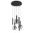 Artcraft Modella 5Lt 21" LED Pendant, Black/Ombre Smoke/Clear