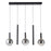 Artcraft Modella 5Lt 39" LED Pendant, Black/Ombre Smoke/Clear