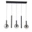 Artcraft Modella 5Lt 39" LED Pendant, Black/Ombre Smoke/Clear