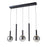 Artcraft Modella 5Lt 39" LED Pendant, Black/Ombre Smoke/Clear