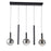 Artcraft Modella 5Lt 39" LED Pendant, Black/Ombre Smoke/Clear