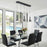 Artcraft Modella 5Lt 39" LED Pendant, Black/Ombre Smoke/Clear