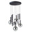 Artcraft Modella 9Lt LED Pendant, Black/Ombre Smoke/Clear