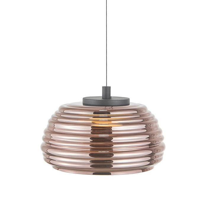 Artcraft Haze 1Lt LED 13" Pendant, Black/Espresso Copper