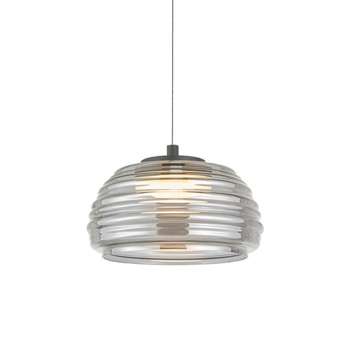 Artcraft Haze 1Lt LED 13" Pendant, Black/Smoke