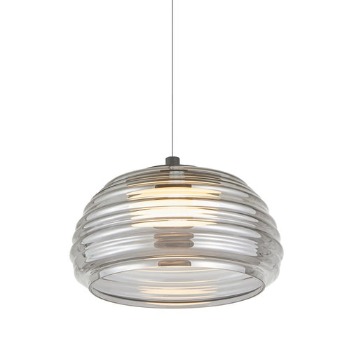 Artcraft Haze 1Lt LED 13" Pendant, Black/Smoke