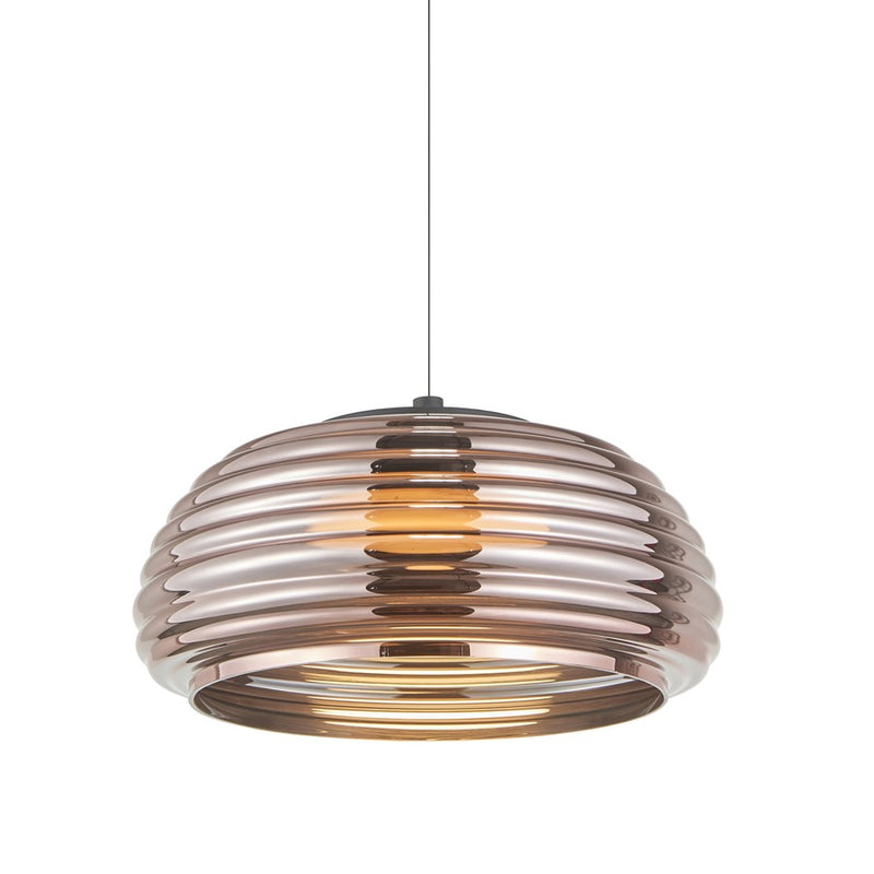 Artcraft Haze 1Lt LED 16" Pendant, Black/Espresso Copper