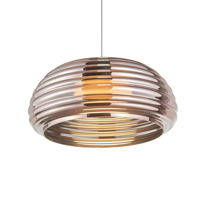 Artcraft Haze 1Lt LED 16" Pendant, Black/Espresso Copper
