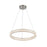 Artcraft Chevron 1Lt LED 24" Pendant, Brushed Nickel/Clear