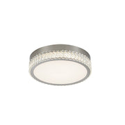 Artcraft Chevron 1Lt LED 16" Flush-Mount, Brushed Nickel/Clear - AC5057BN