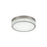 Artcraft Chevron 1Lt LED 16" Flush-Mount, Brushed Nickel/Clear