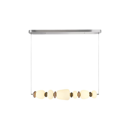 Artcraft Strata 1Lt LED 41" Pendant, Satin Nickel/Acid Opal