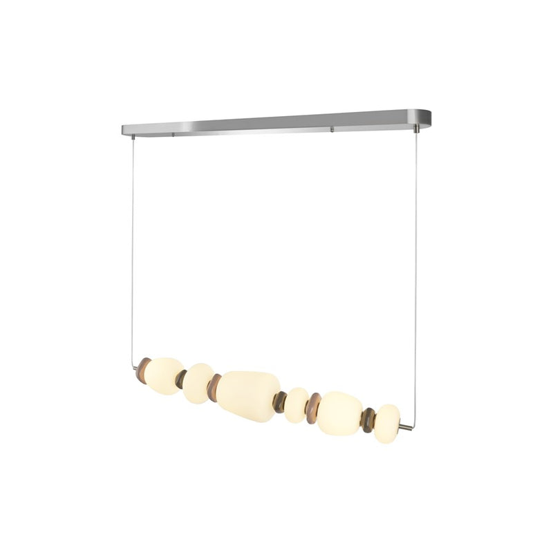 Artcraft Strata 1Lt LED 41" Pendant, Satin Nickel/Acid Opal