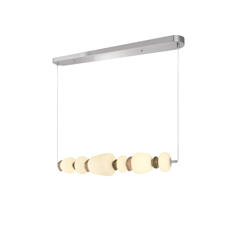 Artcraft Strata 1Lt LED 41" Pendant, Satin Nickel/Acid Opal