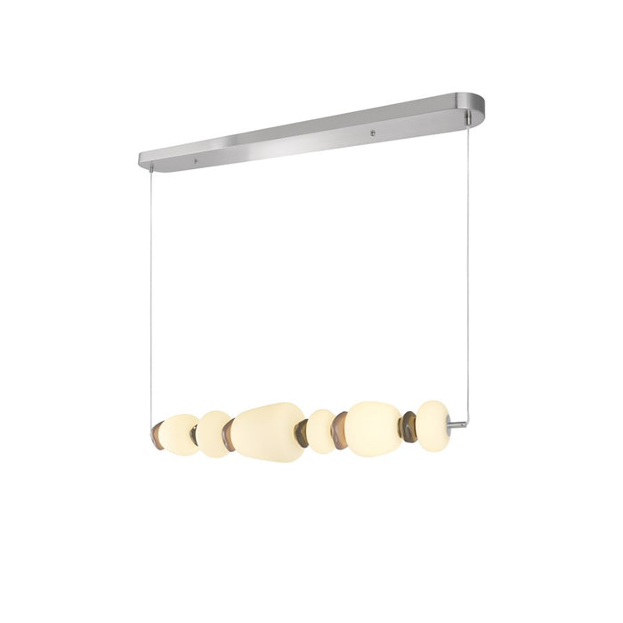 Artcraft Strata 1Lt LED 41" Pendant, Satin Nickel/Acid Opal