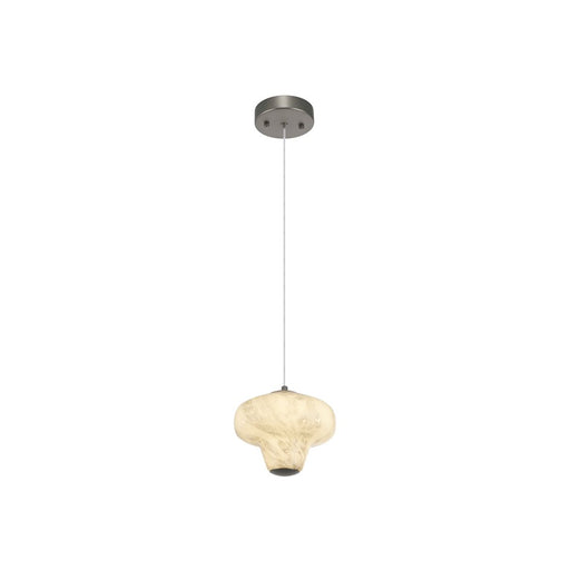 Artcraft Solara 1Lt LED 7" Pendant, Graphite/Cloudy Swirl - AC5080GR