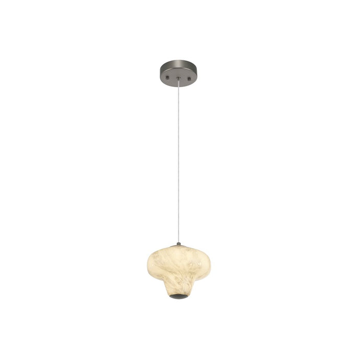 Artcraft Solara 1Lt LED 7" Pendant, Graphite/Cloudy Swirl - AC5080GR