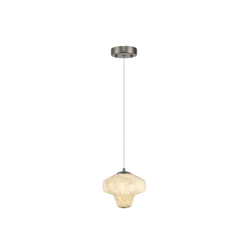Artcraft Solara 1Lt LED 7" Pendant, Graphite/Cloudy Swirl