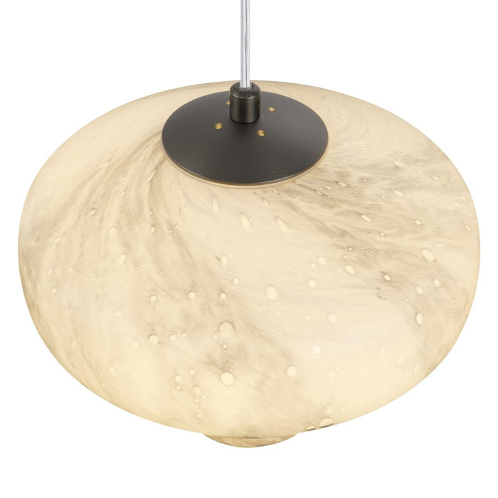 Artcraft Solara 1Lt LED 7" Pendant, Graphite/Cloudy Swirl