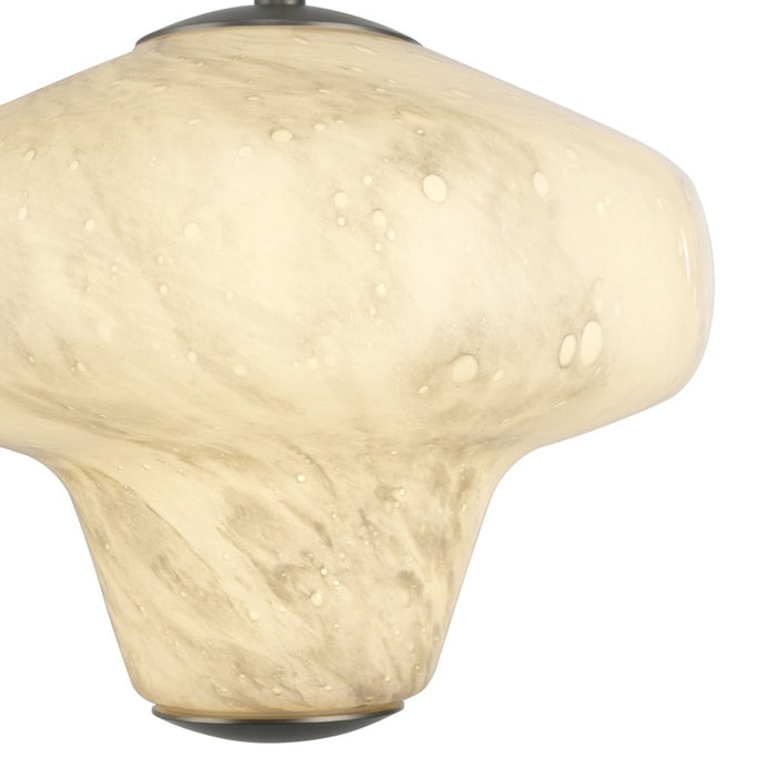 Artcraft Solara 1Lt LED 7" Pendant, Graphite/Cloudy Swirl